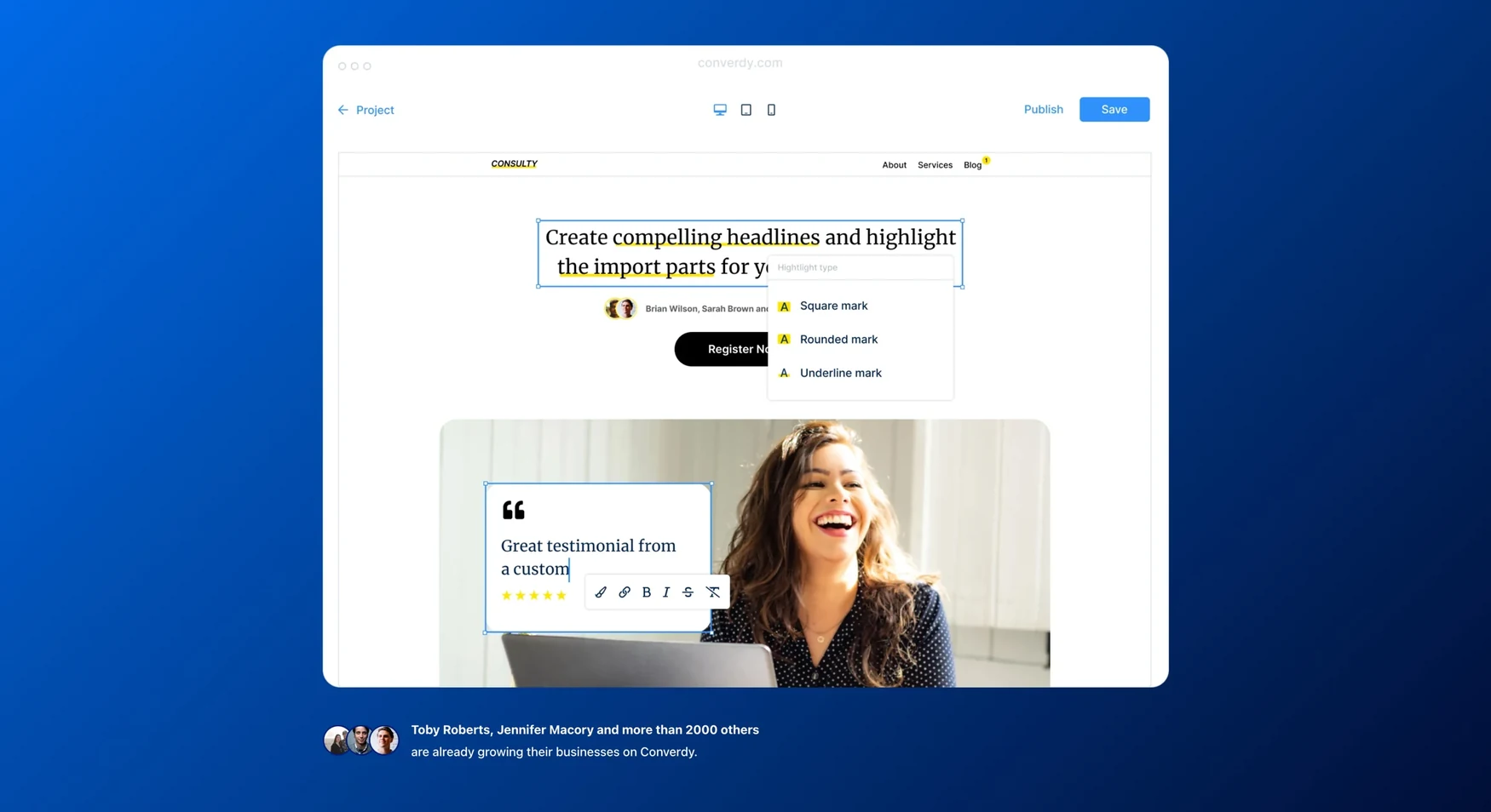 Converdy page builder